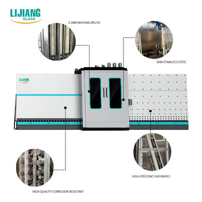 2-10m/min Verticale Industriële het Glaswasmachine van de Glaswasmachine